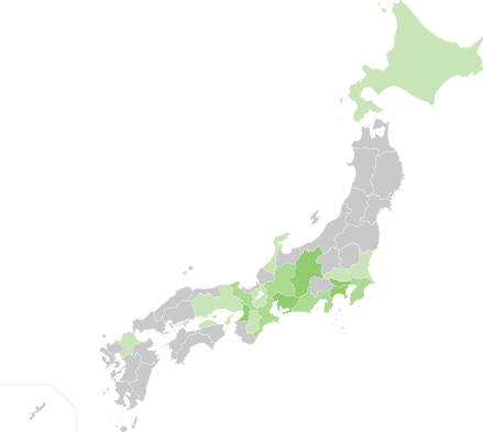 地域対応実績地図