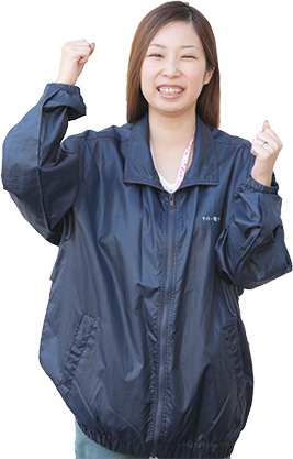 ファイトポーズをとるパートさん